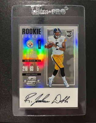 2017 Panini Contenders Optic R. Joshua Dobbs RC Rookie Ticket Auto SSP - Image 1 of 2