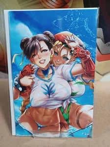 10/15 Soaked 1 Foxyart Chun-Li Cammy Street Fighter Virgin N/T Faro’s Lounge TRC - Bild 1 von 3