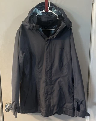Jaqueta de Snowboard Oakley - Feminina Extra Grande (Ajuste Regular) - Cinza/Azul - Casaco de Inverno de Esqui - Imagem 1 de 4