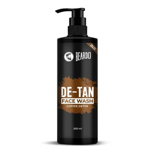 BEARDO DeTan Face Wash for Men, Coffee Facewash, Aloe Vera, Vitamin E 200ml - Picture 1 of 7
