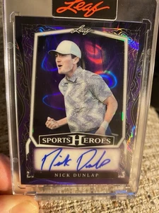 2025 Leaf Sports Heroes Nick Dunlap 1/1 PURPLE LAVA AUTO ! One Of One🔥 - Picture 1 of 2