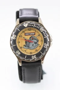 Craftsman Uhr Herren Silber Edelstahl Wr Schwarz Leder Batt Bunt Quarz - Bild 1 von 6