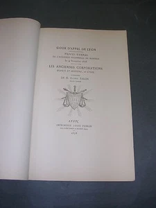 Impression Perrin E. Talon Anciennes corporations de Lyon 1878 imp Louis Perrin - Picture 1 of 2