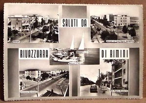 Saluti da Rivazzurra di Rimini [grande, b/n, viaggiata] - Picture 1 of 1