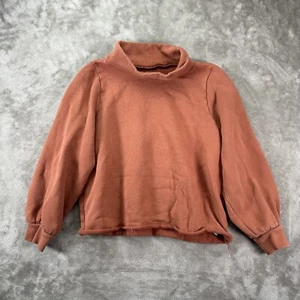 Madewell Women's MWL Betterterry Relaxed Turtleneck Sweatshirt Warm Umber M - Picture 1 of 7