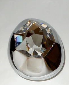Swarovski Schmuckschatulle Minera Box Zink/Silberfarben Kristall Abstrakt Eierform - Bild 1 von 13