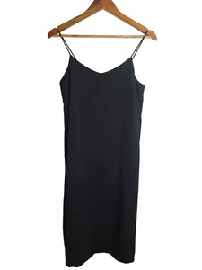 Vince V Neck Fully Lined Cami Slip Black Dress Women XS Minimalist - Picture 1 of 7