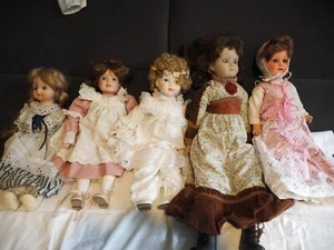 5 x Puppen, Vintage, Schon Älter, Verschiedene Marken, Set 6 - Bild 1 von 8