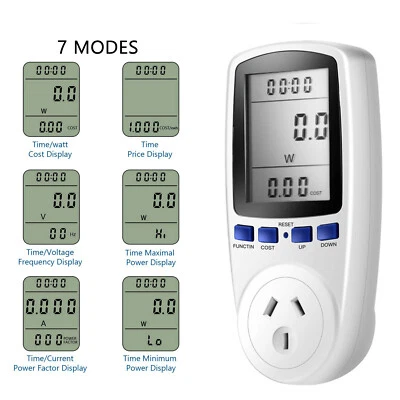 Electricity Usage Energy Monitor Power Watt Voltage Meter Cost Analyzer US Plug - Image 1 of 4