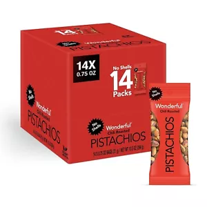 Wonderful Pistachios No Shells, Chili Roasted Nuts, 0.75 Ounce (Pack of 14) - Picture 1 of 8
