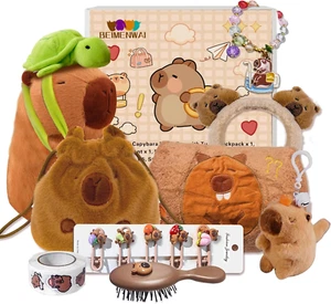 Capybara Plush Gifts for Girls 4 5 6 7 8 9 10+ Years Old, Kids Cute Capybara Toy - Picture 1 of 6