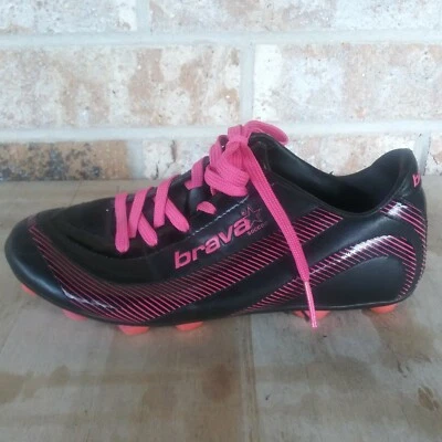 Brava Soccer Cleats Black Pink Missy Size 5-1/2 - Image 1 of 4