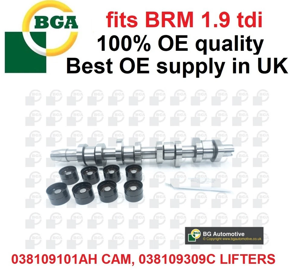 BGA (best in UK)  Camshaft & LIFTERS Replacement KIT VW MK5 Jetta TDI BRM — 第 1/1 张图片