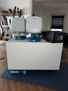 RARE Vintage Altec Lansing PC Subwoofer & Speakers Translucent Aqua Teal ACS65i - Picture 1 of 6