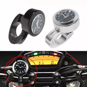 Waterproof Clock Glow Motorcycle Handlebar In Dark Bicycle Bike Mount - Picture 1 of 11