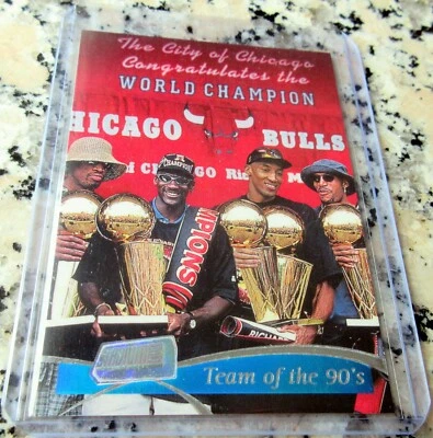 迈克尔·乔丹 1997 年 Topps SP 芝加哥公牛队世界冠军 90 年代 Kerr Rodman $$ — 第 1/4 张图片