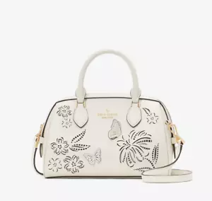 Kate Spade Madison Perforated Small Dolly Duffle Crossbody Butterfly Flower - Picture 1 of 8