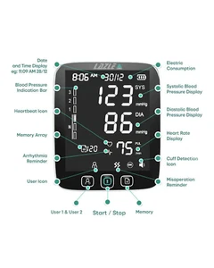 LAZLE Digital Blood Pressure Monitor Machine Upper Arm Cuff JPD HA101 FREESHIP - Picture 1 of 2