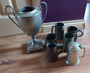 Scrap Pewter Tankards & EPBM (Silver Plated Pewter) Trophie 3.65kg - Picture 1 of 8