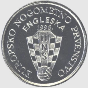 50 lipa 1996 European Football Championship in England UNC Croatia coin TOP - Picture 1 of 3