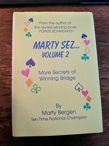 Marty Bergen's Marty Sez Volume 2 SIGNED / NEW 2002, HC 1st Edition 1st Printing - Picture 1 of 9