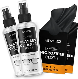 Glasses Cleaner Spray - Eyeglass Cleaner (No Streaks)| X2 Eye Glass Cleaners Spr - Picture 1 of 7