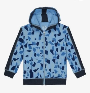 Chaser Camo Zip up Blue Vista Recycled Polyester Blend Kids Hoodie Size 6 NWT - Picture 1 of 8