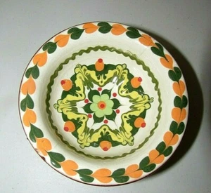 KRASSI BULGARIA REDWARE VIBRANT TROYAN HANDPAINTED ART FLORAL POTTERY BOWLS - Picture 1 of 5