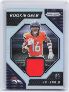 2024 Panini Prizm NFL Troy Franklin SILVER Prizm Rookie Gear Patch RC Broncos SP - Picture 1 of 2