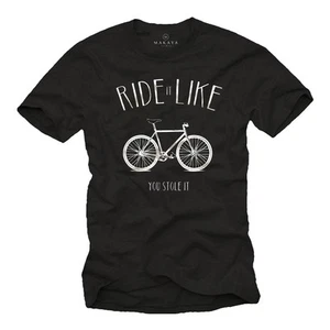 Cooles Fahrrad Herren T-Shirt mit Fixie - Männer Rennrad Biker Fahrradtrikot - Bild 1 von 2