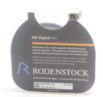 Rodenstock Neutral Density (ND) 3 fstop (x8) 72mm HR  MC Filter NEW OLD STOCK - Image 1 of 2