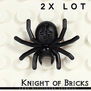 LEGO 2x Lot Minifigure Animal BLACK Spider City Town Desert Pet - Picture 1 of 3