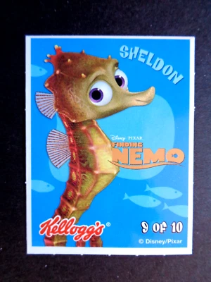 KELLOGGS DISNEY PIXAR *FINDING NEMO* STICKER #9 SHELDON NM - Image 1 of 2