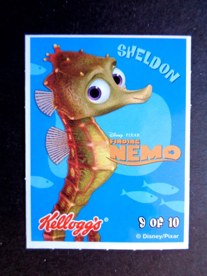 KELLOGGS DISNEY PIXAR *FINDING NEMO* STICKER #9 SHELDON NM - Image 1 of 2