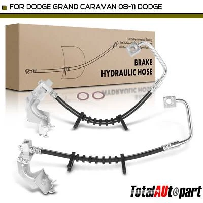 2Pcs Brake Hydraulic Hose for Dodge Grand Caravan Chrysler Dodge VW Rear Outer - Image 1 of 4