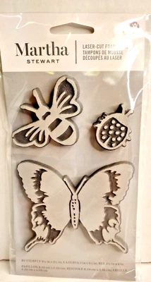 Martha Stewart BUTTERFLY Laser Cut Foam Stamp set~BNIP~Quick Ship! NICE! - Image 1 of 2