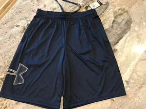 Under Amour Shorts Herren M dunkelblau neu mit Etikett 19,5" lange Taschen Kordelzug zum Überziehen - Bild 1 von 8