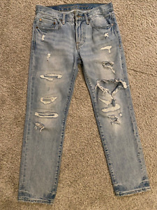 American Eagle Jeans Men’s Blue Jeans Distressed Slim Size 28x28