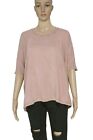 Zadig & Voltaire Portland Pullover T Shirt Pink Short Sleeve Oversized Top S New