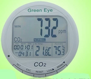 Carbon Dioxide CO2 Temp. Humidity 3in1 Detector Meter Data Logger 16K Alarm USB - Picture 1 of 4