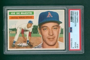 1956 Topps Baseball Card - #161 Joe DeMaestri Gray Back, PSA 4 VG/EX - Picture 1 of 2