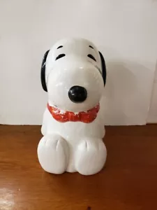 Tarro de galletas Snoopy Peanuts vintage, Benjamin & Medwin, hecho en Taiwán 1966 - Imagen 1 de 9