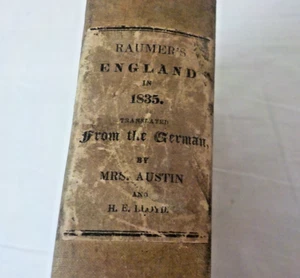 England In 1835 Letters Written to Friends in Germany Fredrick Von Raumer (1032) - Picture 1 of 10