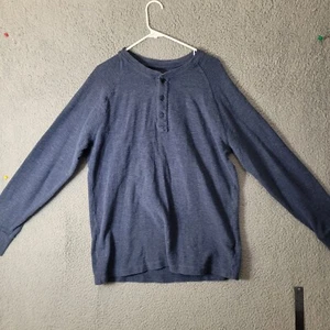 L.L. Bean Long Sleeve Thermal Shirt Men's Size Large Tall Color Blue - Picture 1 of 11