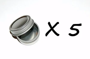 5 X 1/2 oz. Round Shallow Survival Tin Can With Screw Top Lid - Use With Crafts - Picture 1 of 2