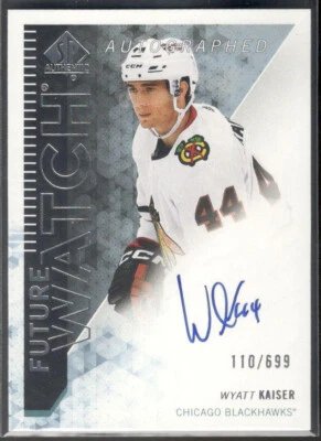 2023-24 SP Authentic Future Watch Retro `13-14 Tribute WYATT KAISER RC 110/699 - Image 1 of 2