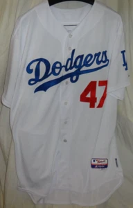 LA Dodgers RICKY NOLASCO Team Issued Signed Los Angeles Game Jersey 2013 - Picture 1 of 7