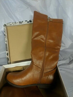 竹制女式 Montana-83 米扣及膝靴 8.5 码棕色 ~ #62k5 — 第 1/2 张图片