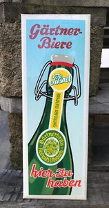 Imoglas-Schild - Reklameschild - Gärtner Biere - Gärtnerbräu Redwitz a.d. Roharh - Bild 1 von 4