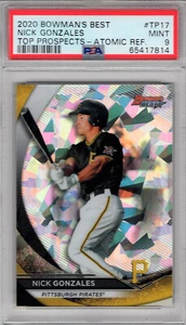 2020 Bowman's Best Nick Gonzales ATOMIC REFRACTOR #TP-17 PSA 9 MINT 🔥 - Picture 1 of 2